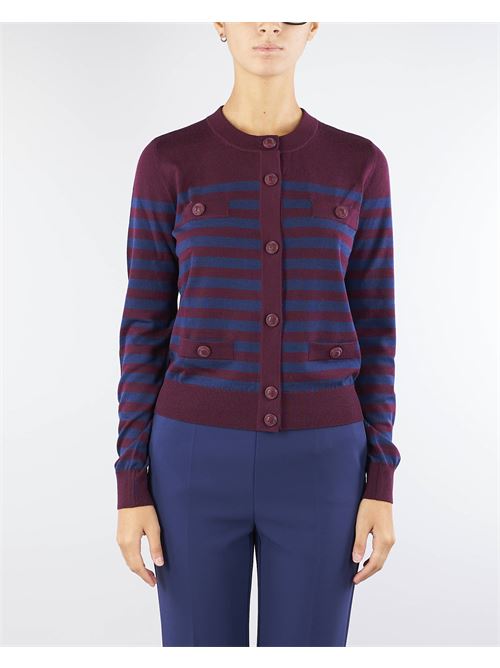 Striped wool cardigan Elisabetta Franchi ELISABETTA FRANCHI | Sweater | MK68S46E2CN9